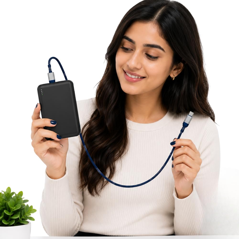 Drumstone (𝐒𝐩𝐞𝐜𝐢𝐚𝐥 𝟏𝟓 𝐘𝐞𝐚𝐫𝐬 𝐖𝐚𝐫𝐫𝐚𝐧𝐭𝐲) 10000mAh Nano Slim Power Bank, Portable Fast Charging Power Bank with Built-in USB Type-C to Type-C Cable, Compact Battery-image-26