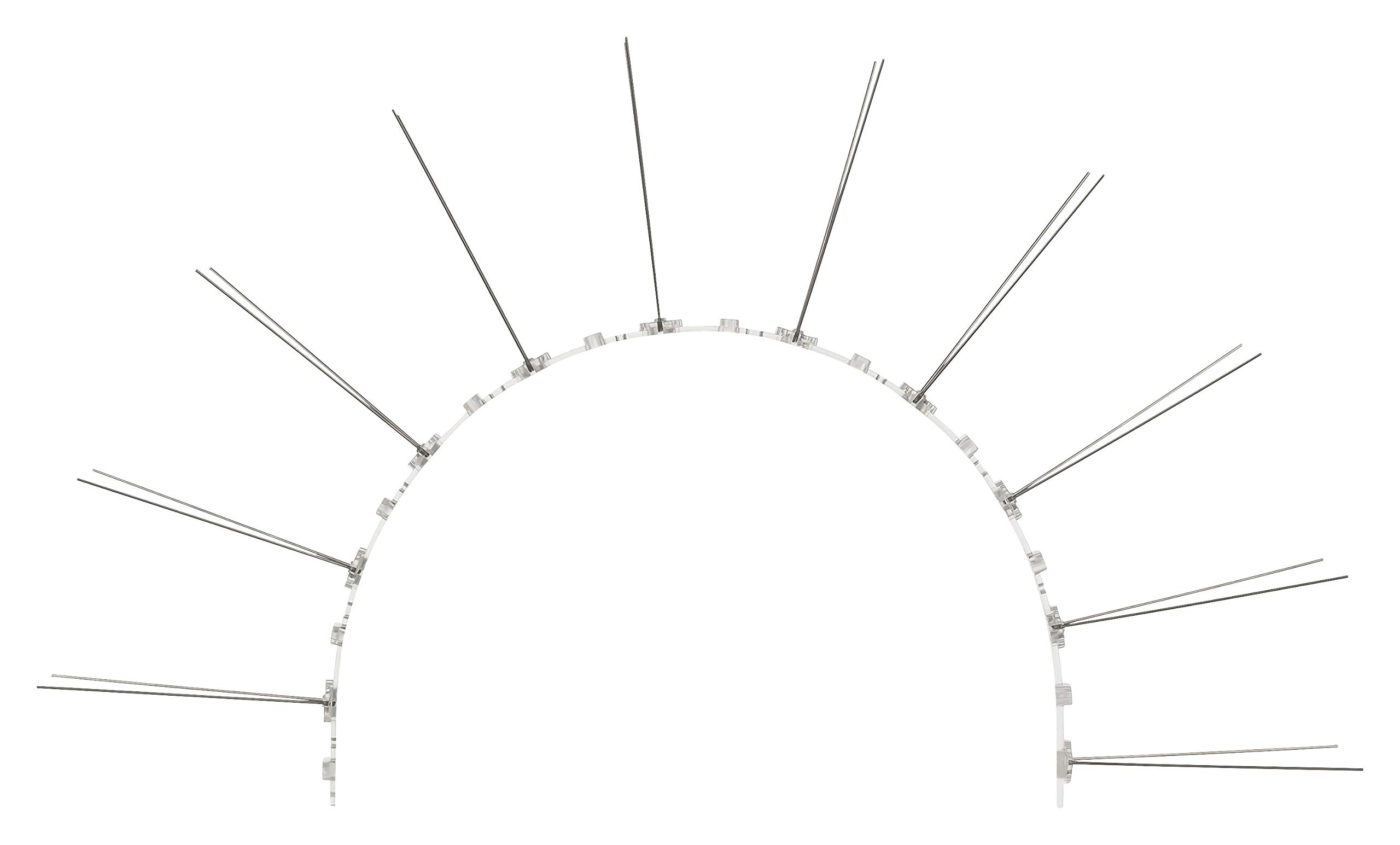 Taubenabwehr Spikes 2-reihig Edelstahl, 15 Meter (30x50 cm) | Mit Kunststoffleiste, Effektive Vogelabwehr & Vogelschutz, Für Balkon, Fensterbank, Dach, Zaun, Wetterfest, Montagefreundlich