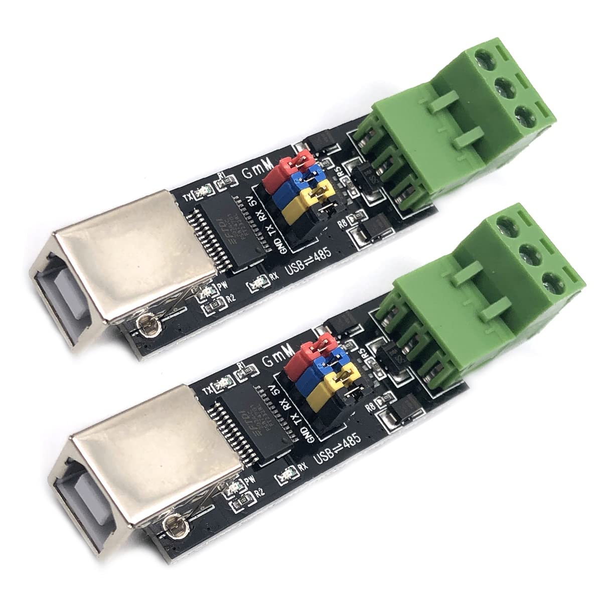 FainWan 2pcs USB to RS485 USB to TTL Serial Converter Adapter FT232RL 75176 FTDI Interface