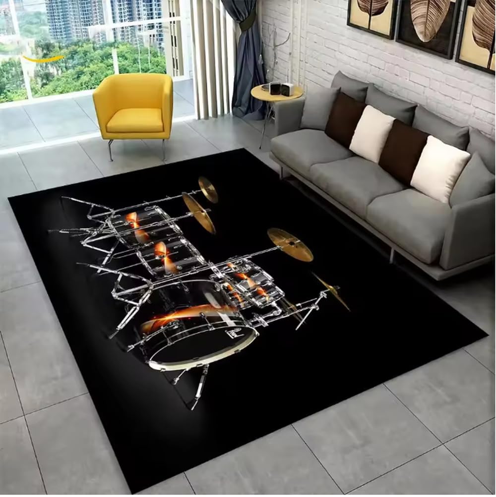 Tapis instruments de musique grand paillasson couloir cuisine 100x160