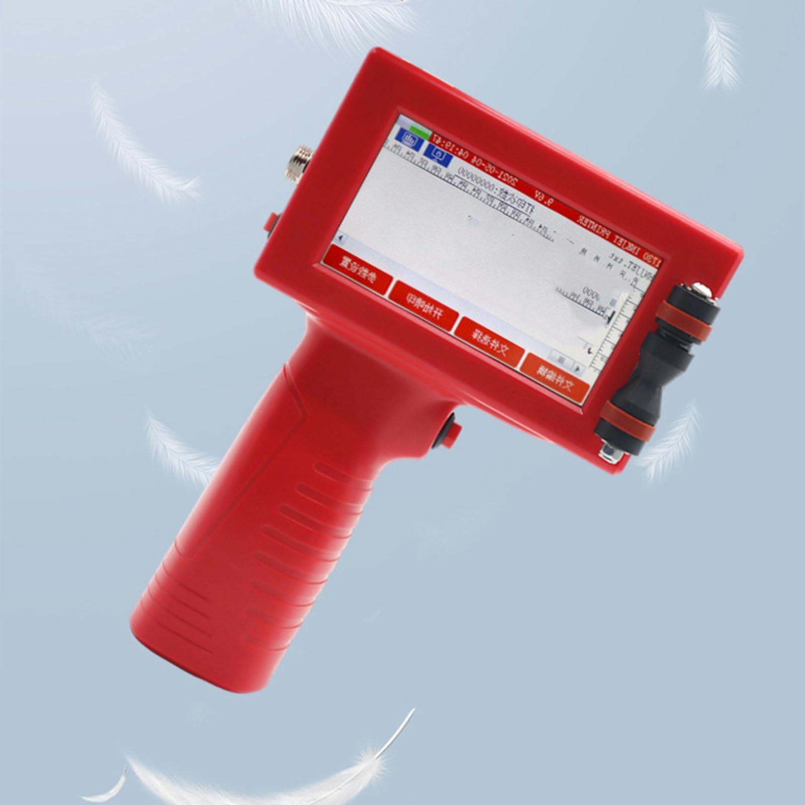 Handheld Inkjetprinter, Draagbaar Handheld Printerpistool met 4,3 Inch