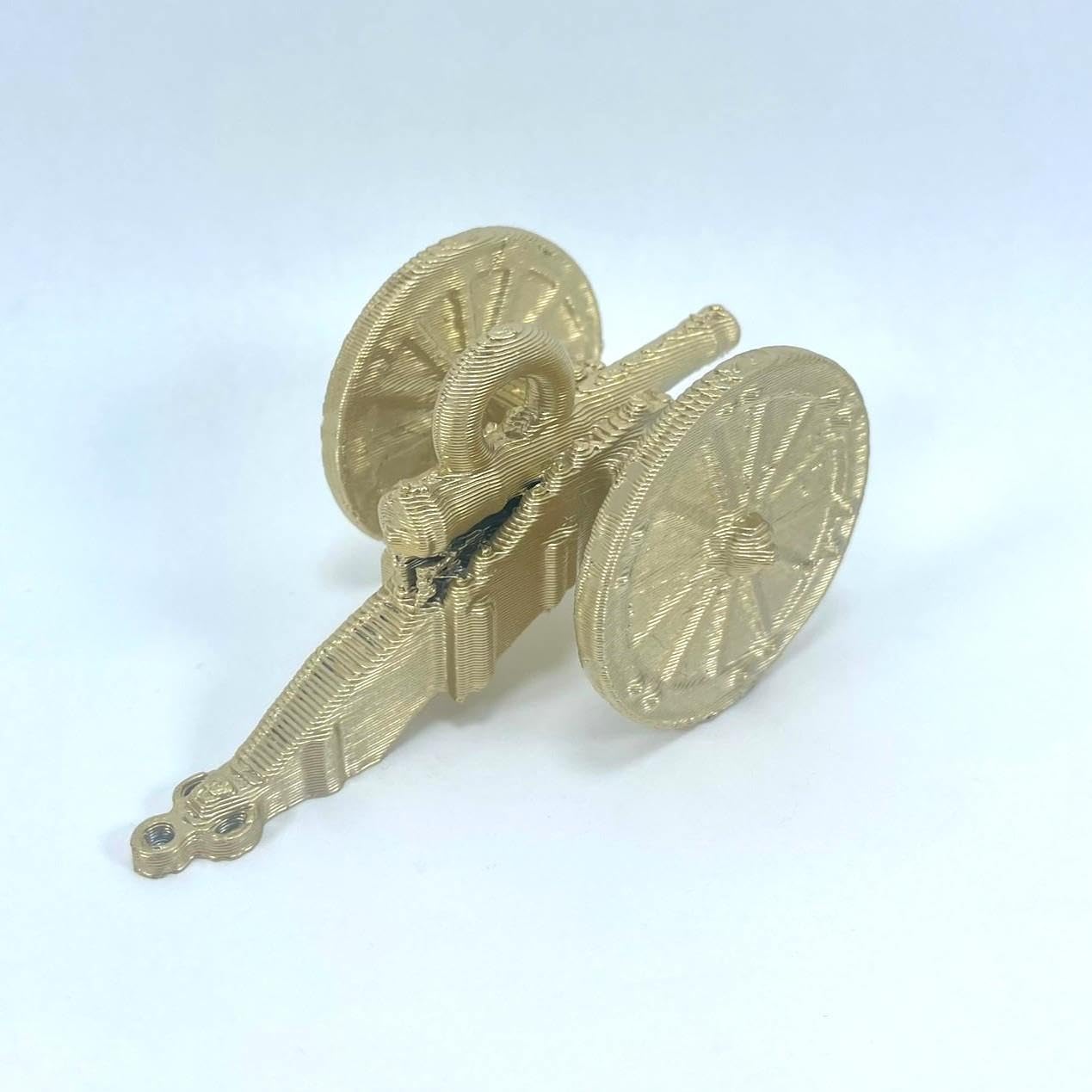 3D Cabin Gold Cannon Shaped Christmas Tree Bauble Decoration Ornament For Christmas Xmas Noel