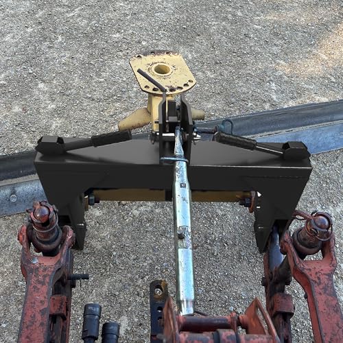 YINTATECH 3 Point Quick Hitch fits Cat 1 with 2\" Receiver, 3000lbs, Black