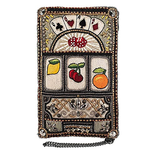 Mary Frances Payoff Beaded Crossbody Cell Phone Bag Clutch Evening Purse with Adjustable Strap, Multicolor