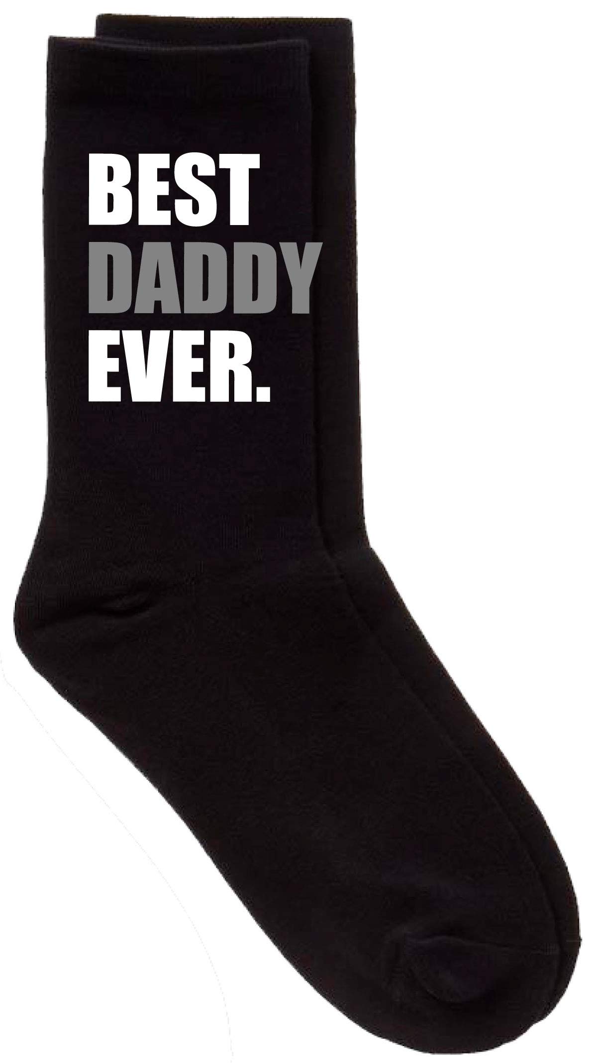 60 Second Makeover Limited Mens Best Daddy Ever V2 Black Calf Socks Fathers Day Dad Husband Boyfriend Uncle Grandpa Grandad Present