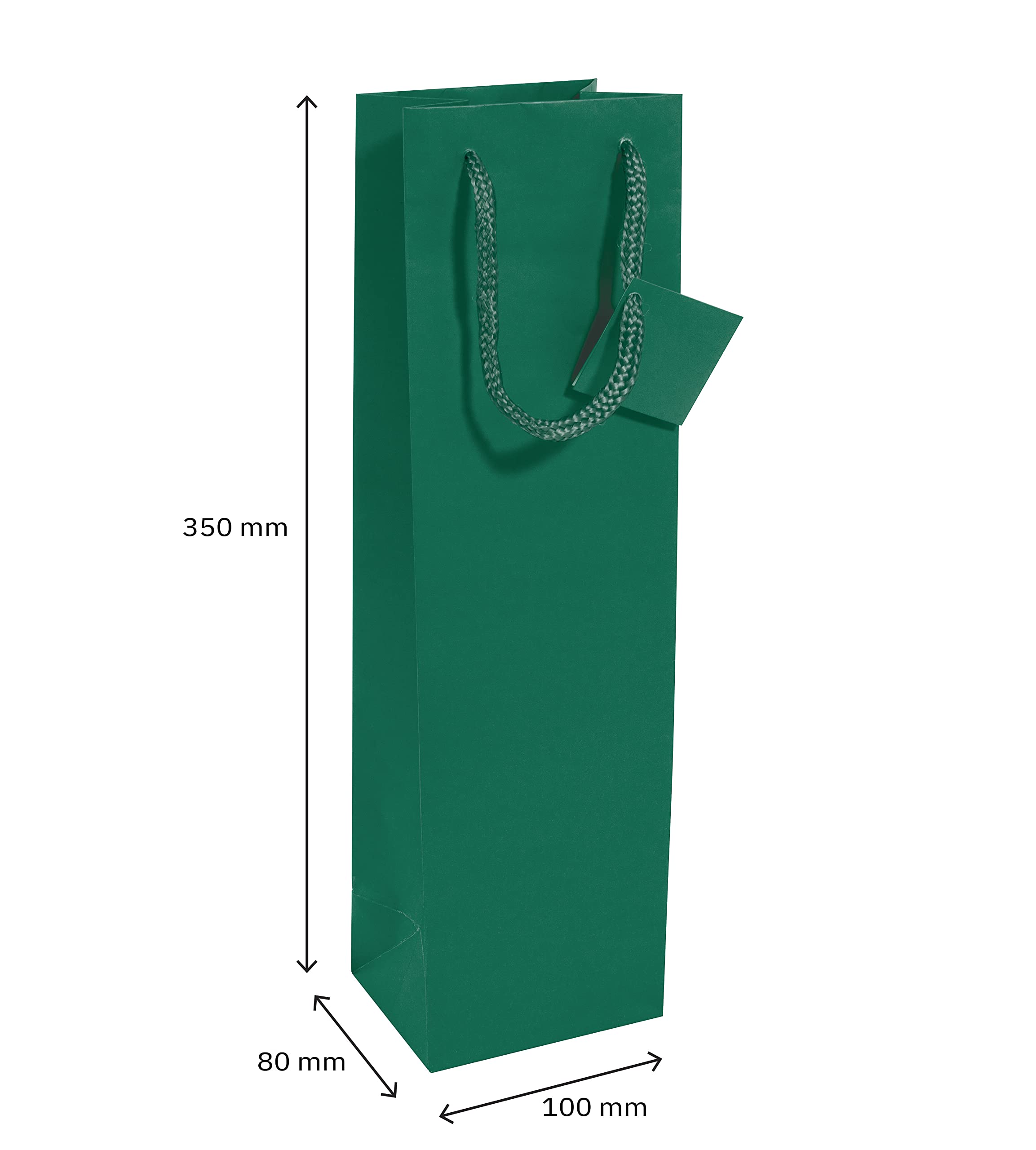 SIGEL GT502 Gift bags, for bottles 35 x 10 cm, matte, dark Green, 5 Pieces, 1 count (Pack of 5) - Image 3