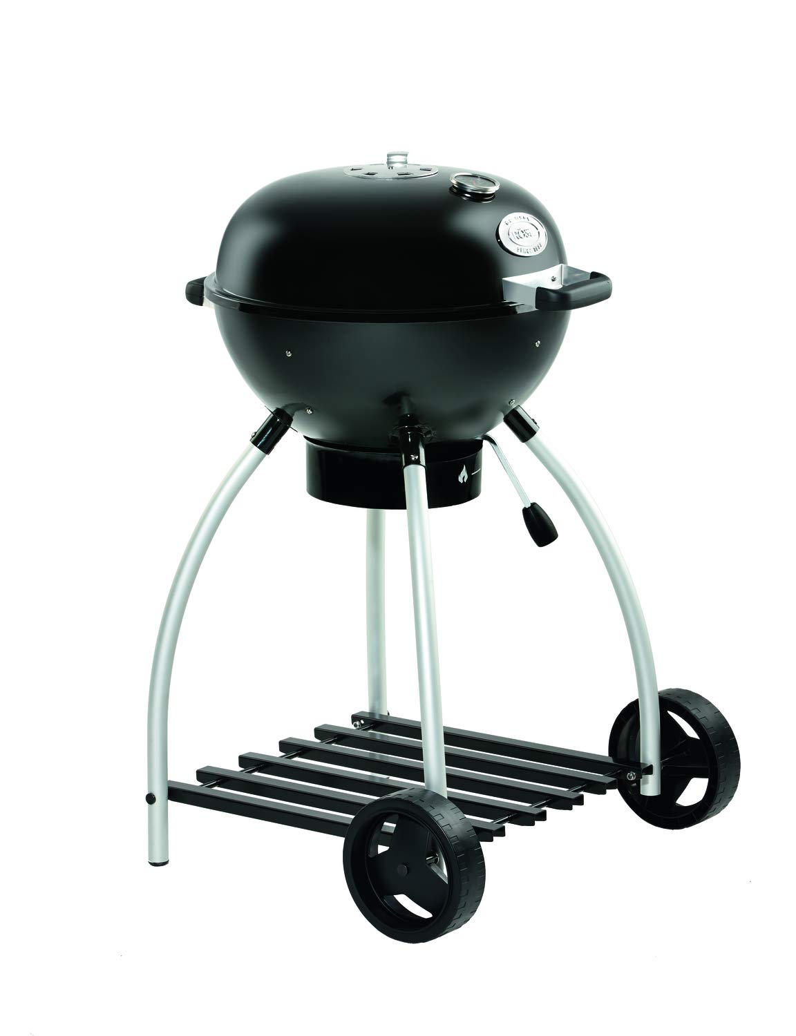 RÖSLE Kohlekorb F50/F50 AIR, 2-TLG, Hochwertige Kohlekörbe für gleichmäßige Hitze im Kugelgrill & Holzkohle-Kugelgrill Abdeckhaube No.1 Sport F50, No.1 Belly F50