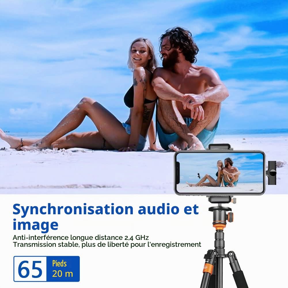 VOVIGGOL USB C Micro Cravate sans Fil pour iPhone iPad Android et Ordinateur, Mini Micro Smartphone Portable Microphone Cravate pour Enregistrement Vidéo Youtube TikTok Facebook Podcast Blog Vlog