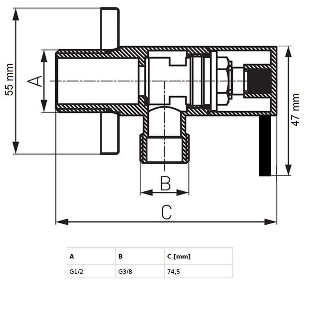 Set 2 Valvole Angolari In Ottone 1/2 X 3/8 Pollici - Per Bagno E Cucina, Chiusura Rapida - Foto 10