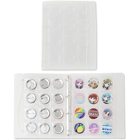 Amazon Unick 缶バッジ収納ファイル コレクションケース サイズ72枚収納 57mmサイズ対応 通販