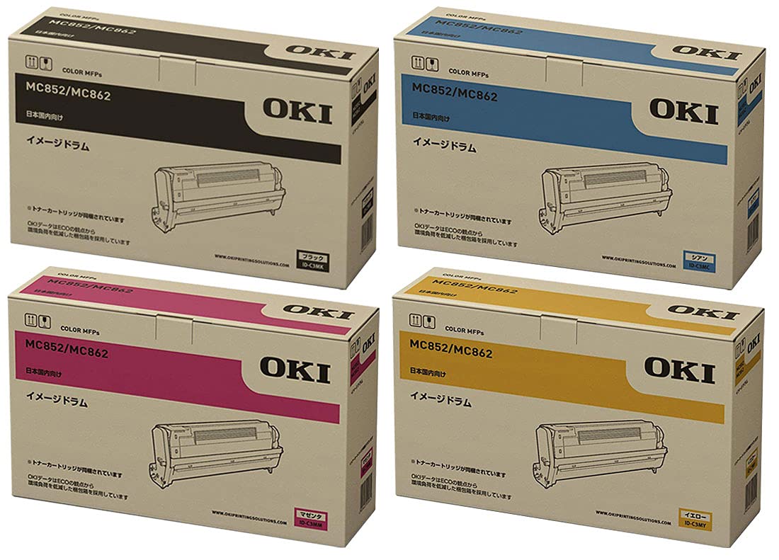 Amazon.co.jp: OKI イメージドラムID-C3MK/C/M/Y 4色セット 純正品 