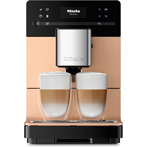 Miele CM 5510 Silence Automatic Coffee Machine - With OneTouch for Two, AromaticSystem, coffee pot, individual profile settings, cleaning programs and more, in Rose Gold Pearl Finish