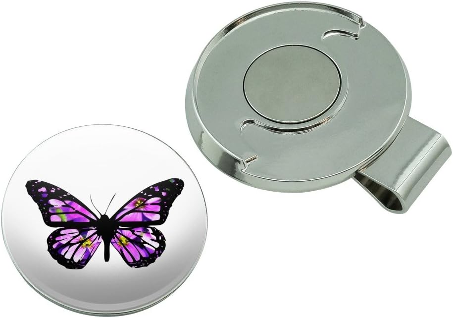 review GRAPHICS & MORE Butterfly with Flowers Golf Hat Clip with Magnetic Ball Marker