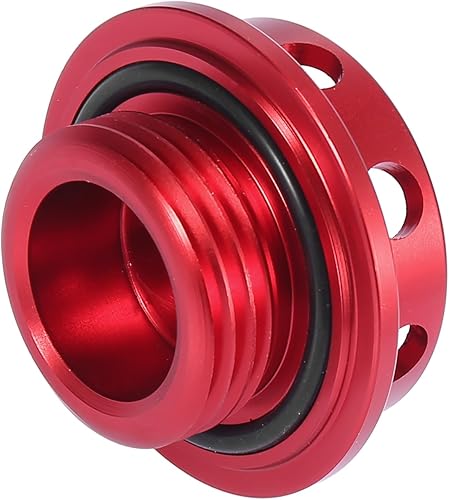 Miniatura 5 de X AUTOHAUX Cubierta de enchufe de llenado de aceite de coche de aleación de aluminio roja para Subaru Ascent 2019-2021 para Subaru Forester