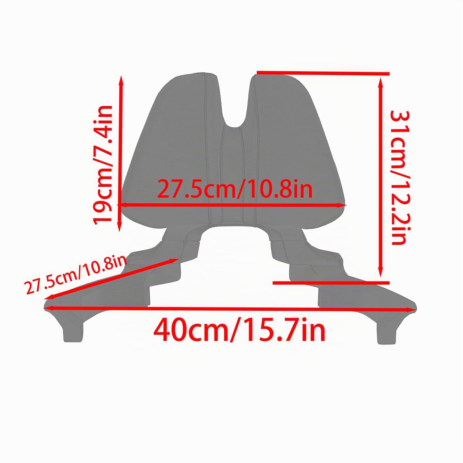 Dossier de moto Sissy Bar pour ADV350 ADV 350 2022-2025 2026 - Coussin amovible pour dossier passager arrière