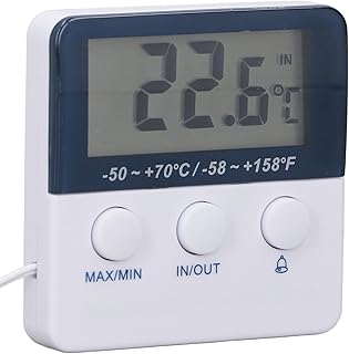 Temperature Humidity Monitor, Inside Outside Thermometer, Digital Weather Thermometer,2 in 1 Thermometer Hygrometer ℃/℉ Mode High Accuracy High Low Temperature Alarm Thermometer