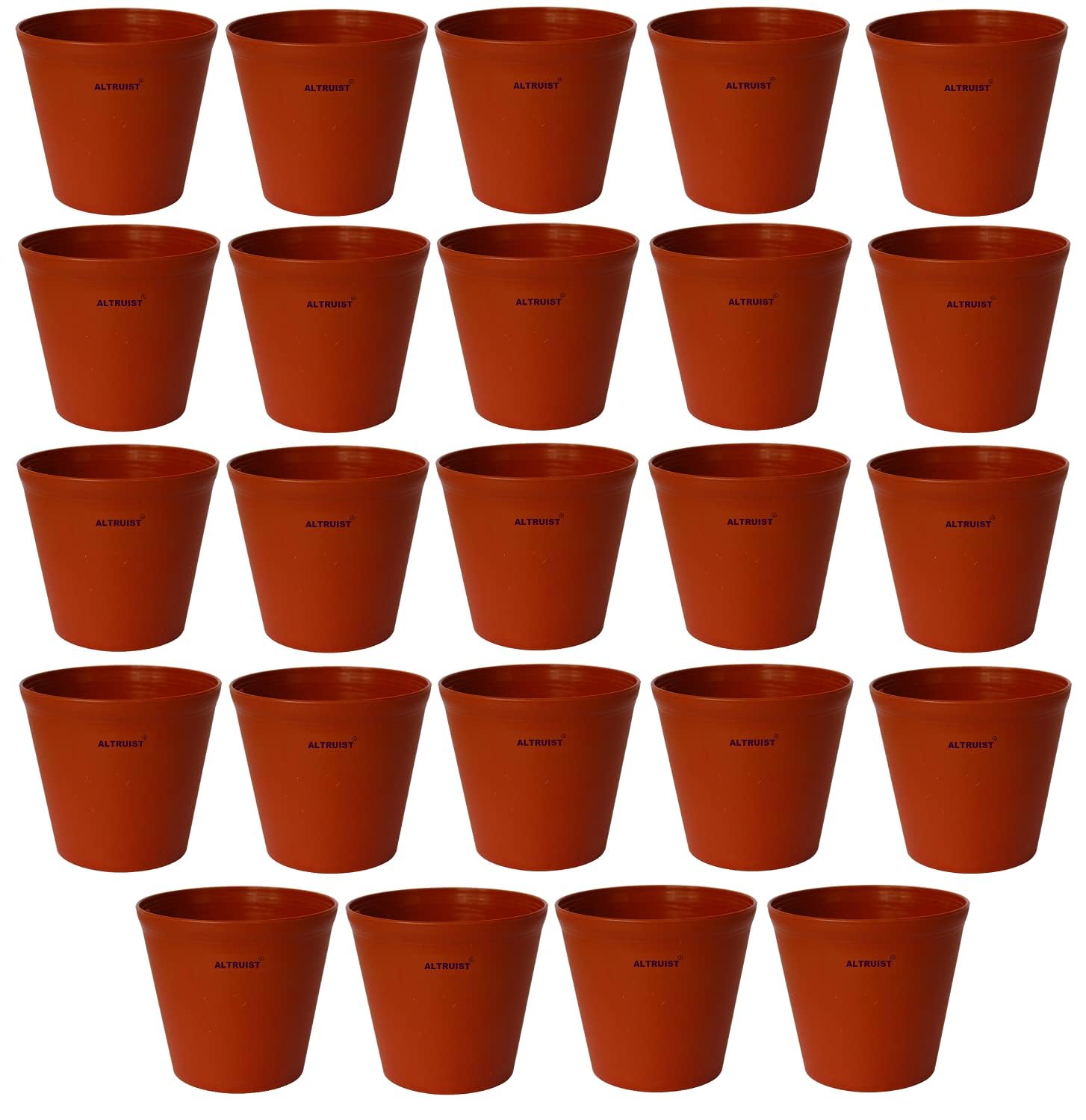 ALTRUIST Nursery Flower Pot Gamla Plant Pots Suitable Planters, Terrace, Garden Etc | Indoor & Outdoor Gardening 4-inch Plastic Terracotta Color (Pack of 24) Brown (B0CF1M2Z98) Amazon Price History, Amazon Price Tracker
