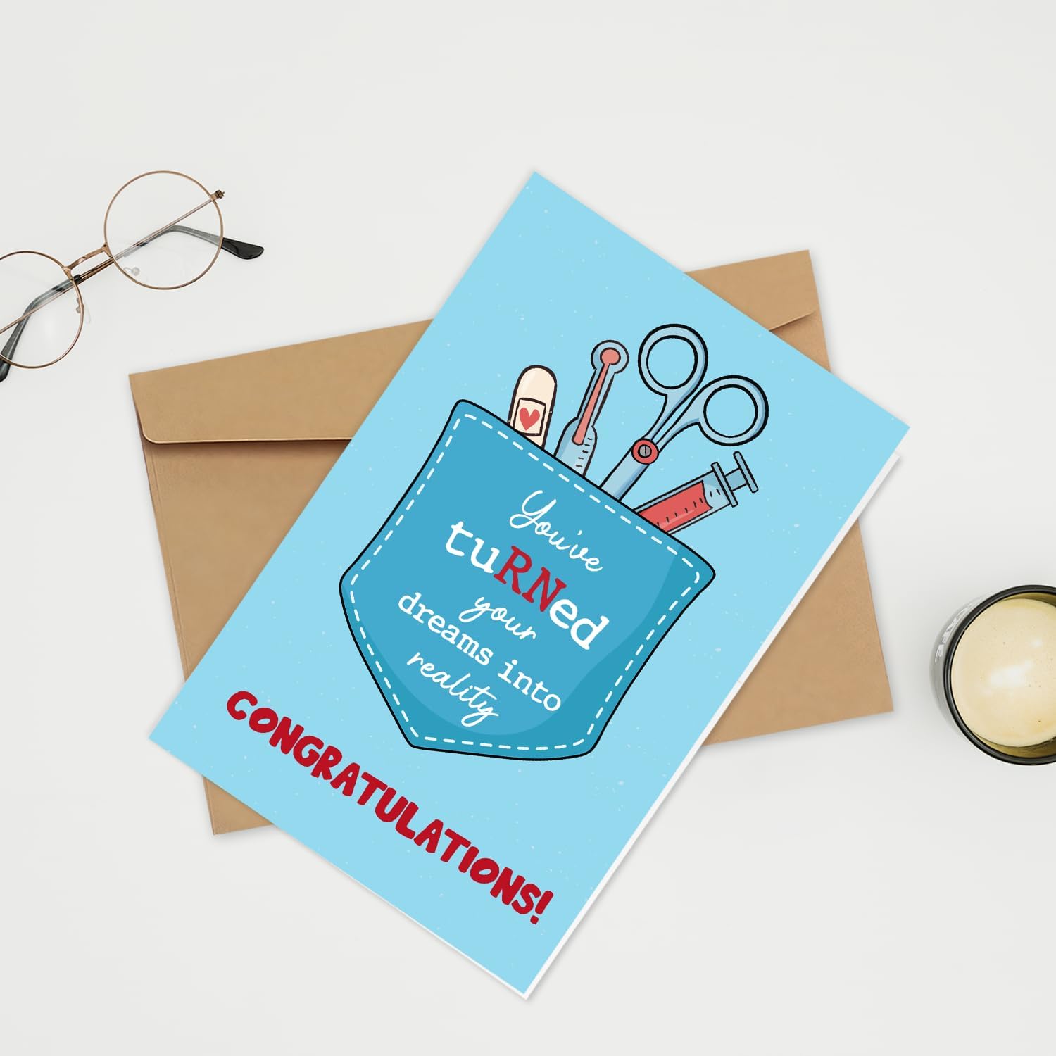 Registered Nurse Graduation Cards 2025 - You've tuRNed Your Dream Into Reality, Congratulations Graduate - Nursing School Graduation Gifts Card - Medical, RN Graduationn Card - New Grad Nurse Gifts tuRNed dreams into reality image 3 of 8 B0F6L6KP7C