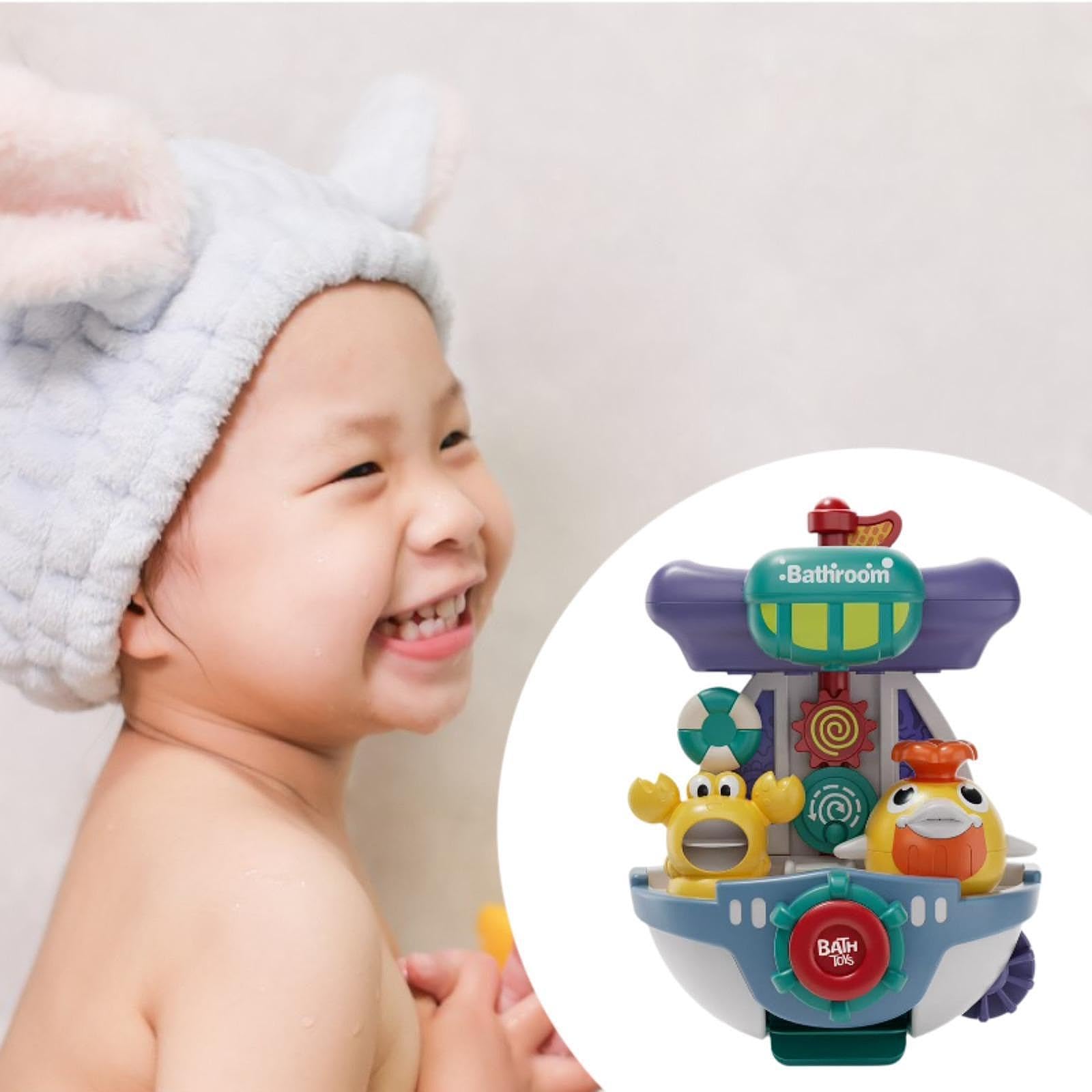 F Fityle Giocattolo da bagno per neonati, giocattoli da bagno, decorazione da parete, giocattoli che spruzzano acqua, irrigatore per doccia da bagno per, Bianco