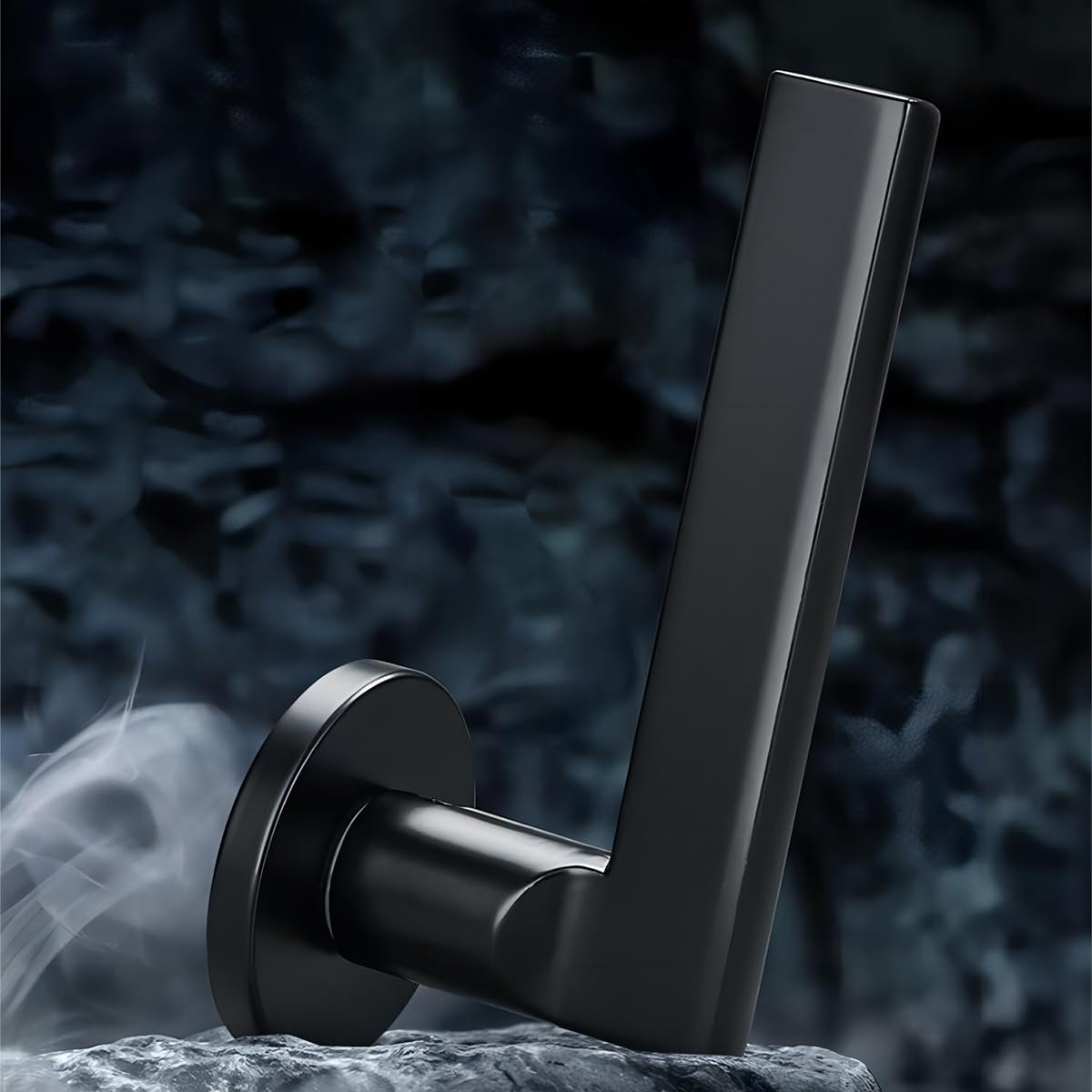 Qrity 1 Set Bedroom Door Handle, Door Knob with Lock and Key, Anti-Theft Black Matte Split Lock, Black Door Handles Sets - Image 4