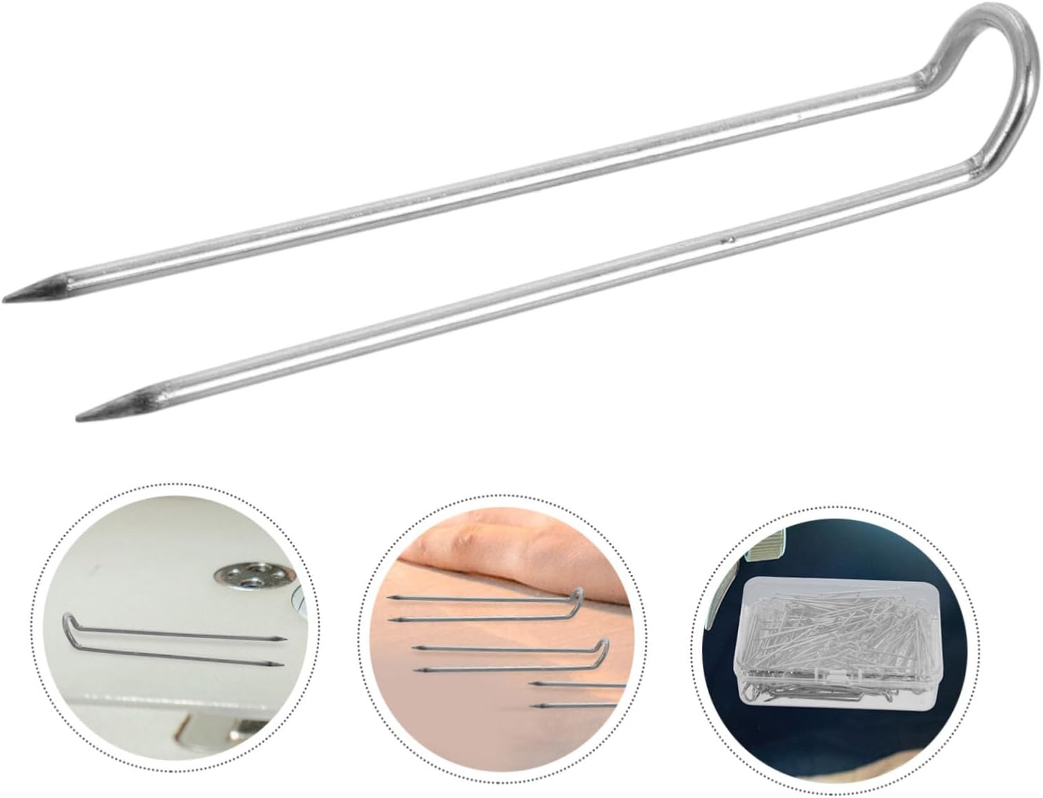 STOBOK U Shape Pins for Sewing Stainless Steel Needlecraft Blocking Pins for Fabric Positioning and Home Decor for Quilting and Jewelry Display
