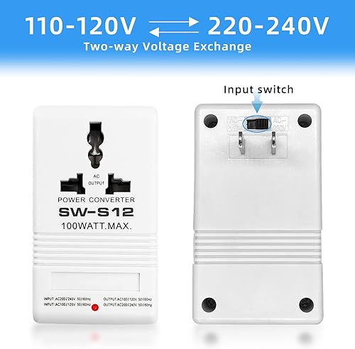 Miniatura 2 de Convertidor de corriente convertidor de voltaje de 50 W, adaptador de viaje AC110V120V a 220V240V convertidor de voltaje elevador y descendente
