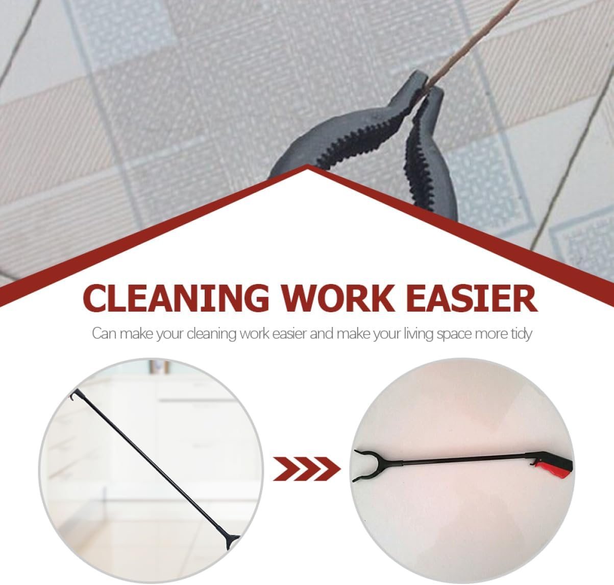 Veemoon 2pcs Stainless Steel Trash Picker Tool Heavy Duty Litter Grabber for Outdoor Cleanup Reach for up Bottles and Ground Debris