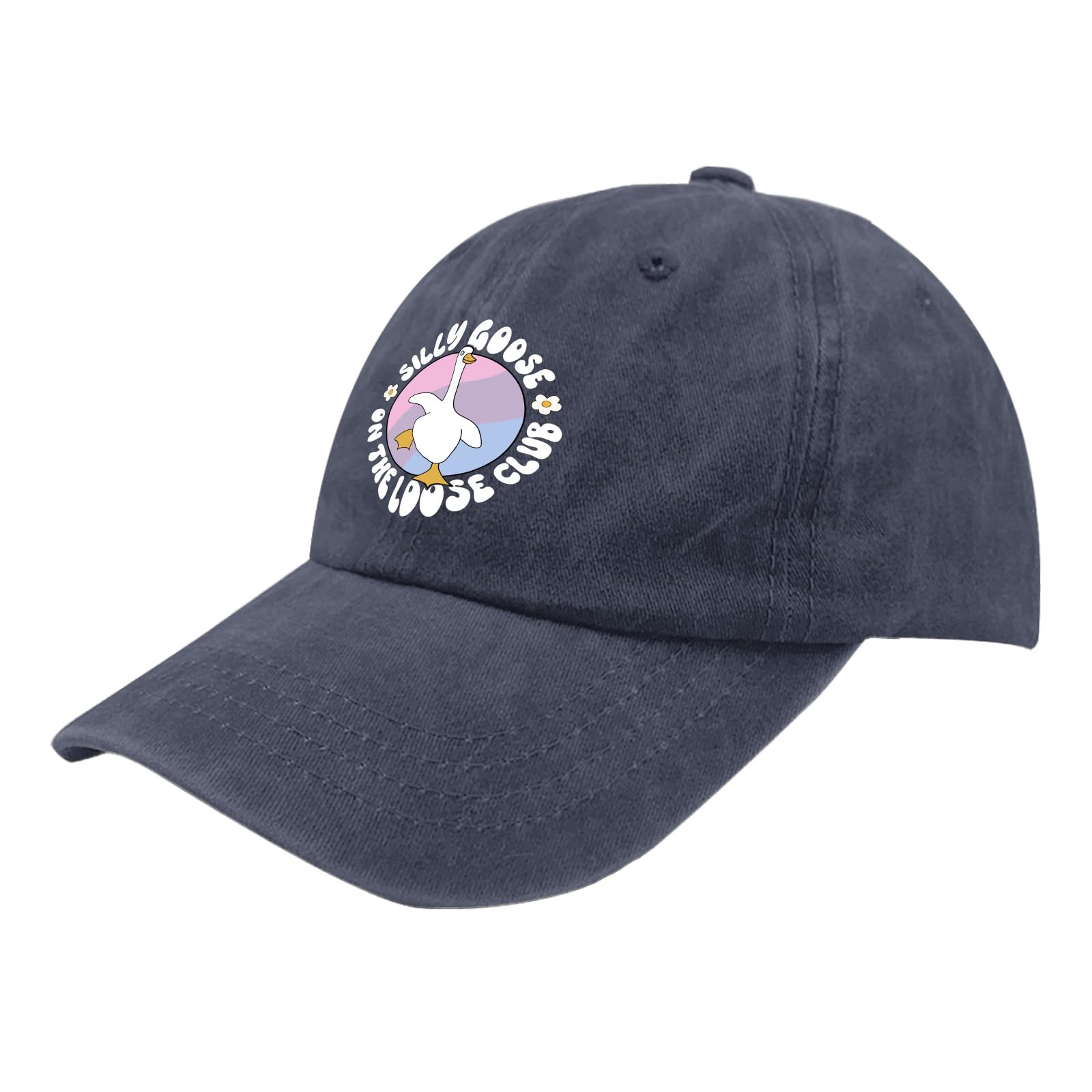 Silly Goose on The Loose Club caps Kawaii hat Navy Blue Hiking hat Gifts for Her Cycling Caps