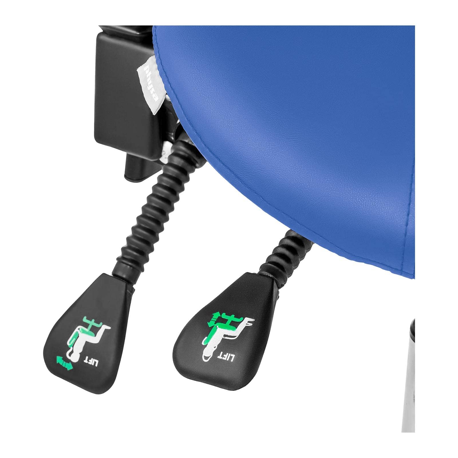 Physa Siège-Selle Ergonomique Assis Debout Berlin Blue 90-120° 55-69 cm 150 Kg Pivotant Roulettes