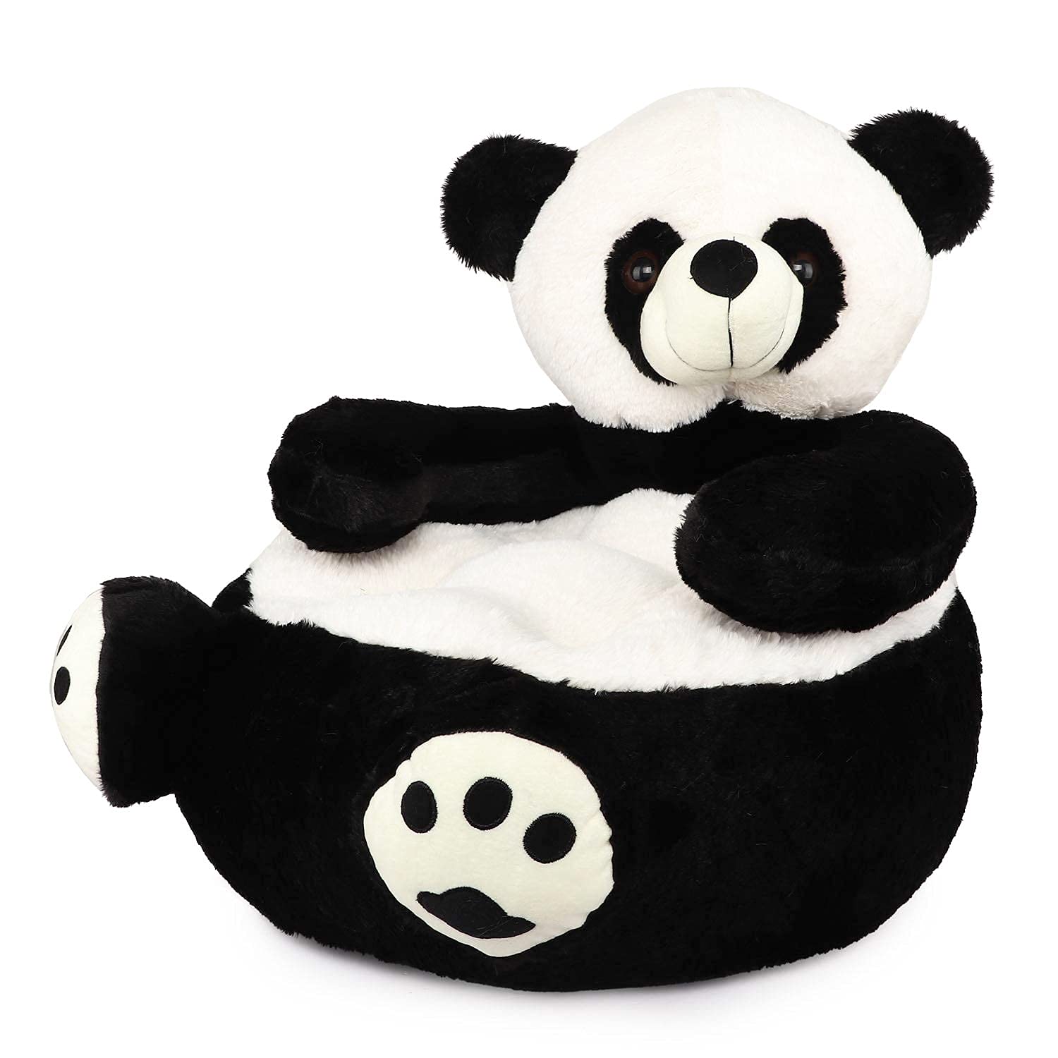 LOVEY DOVEY Polyester Plush Sitting Panda Armchair With Backrest | Cushion Comfortable Seat, Soft Toy For Kids (1-3 Years), Multicolor
