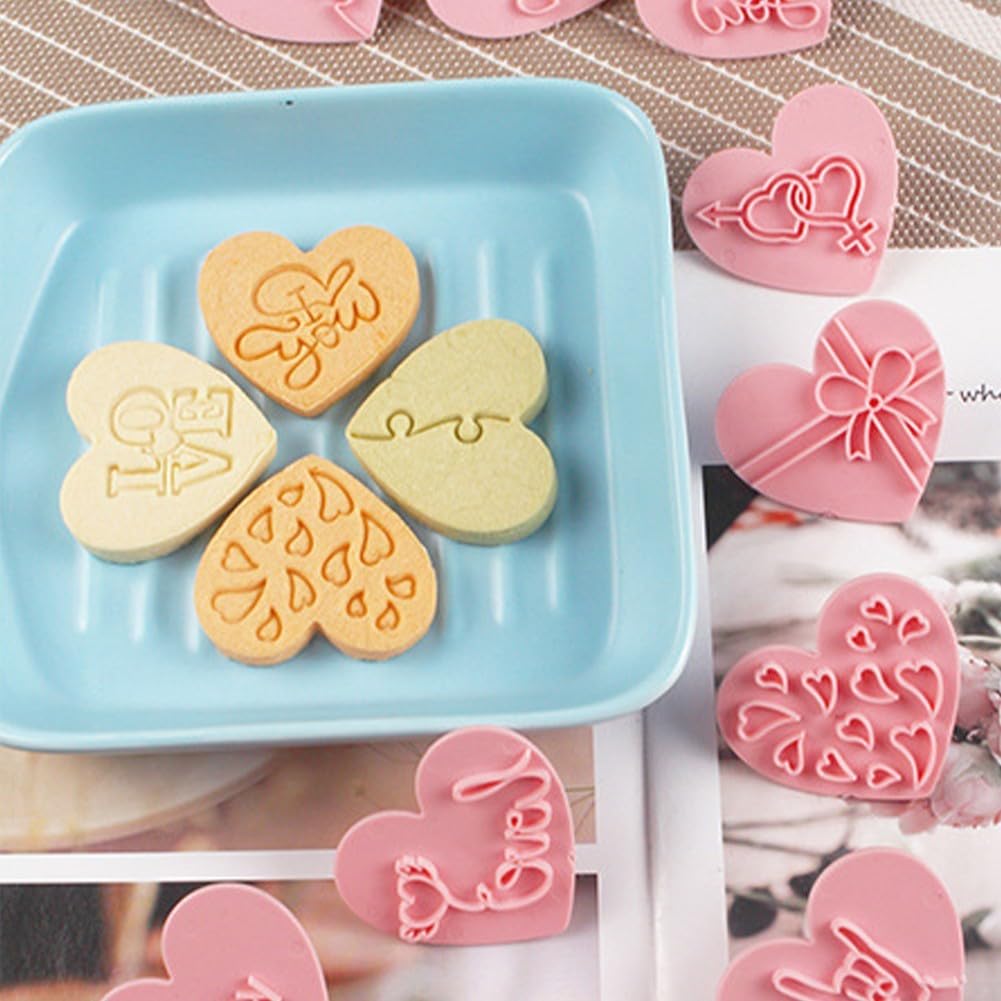 For Mini Heart Cookie Cutter Made of Plastic for Baking Cookies Jello Molds Biscuits and Pastry Shapes for Home and Celebration Baking