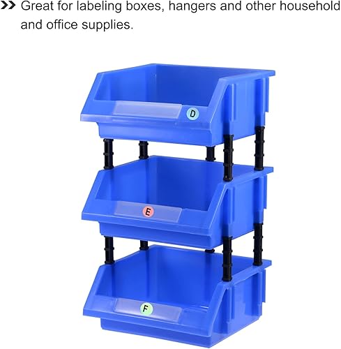 Miniatura 5 de MECCANIXITY Adhesivos láser con letras mayúsculas, alfabeto E redondo, autoadhesivas, reflectantes, para inventario, almacenamiento, organización,