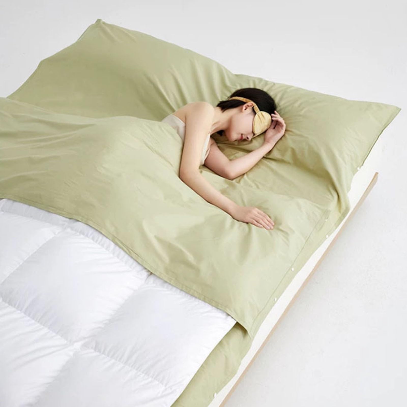 Forro Plegable for Saco de Dormir con Aislamiento de Hotel, Ropa de Cama de Viaje Suave y Transpirable, Saco de Dormir Lavable for Camping en Hotel