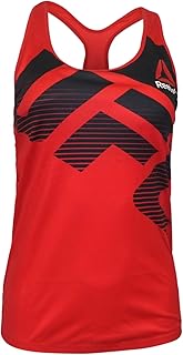 UFC AZ7272 - Brasier largo con espalda cruzada para mujer, color rojo