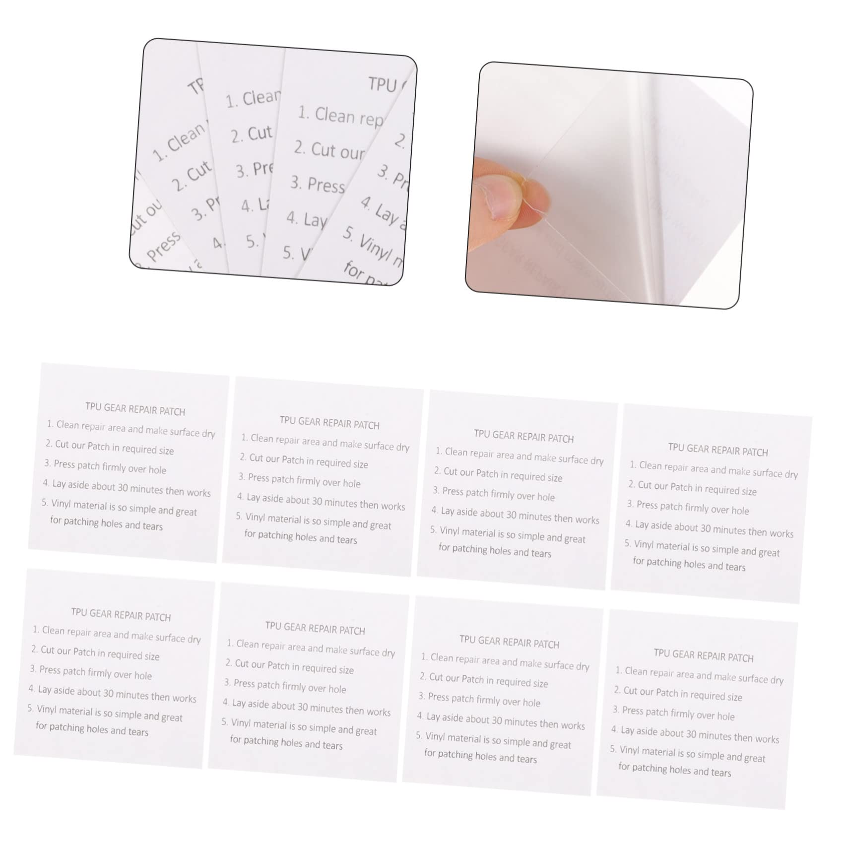 NUOBESTY 75stücke Tpu Reparaturflicken Für Aufblasbare Selbstklebend Transparent Vielseitig Einsetzbar Für Zelte Schwimmringe Regenjacken Und Abdichten Von Rissen Und Löchern