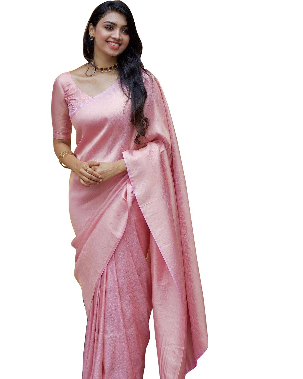 Women's Kanjivaram Soft Silk Saree With Blouse Piece-image-33