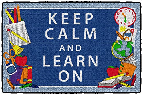 Flagship Carpets Keep Calm & Learn On Area Rug 2