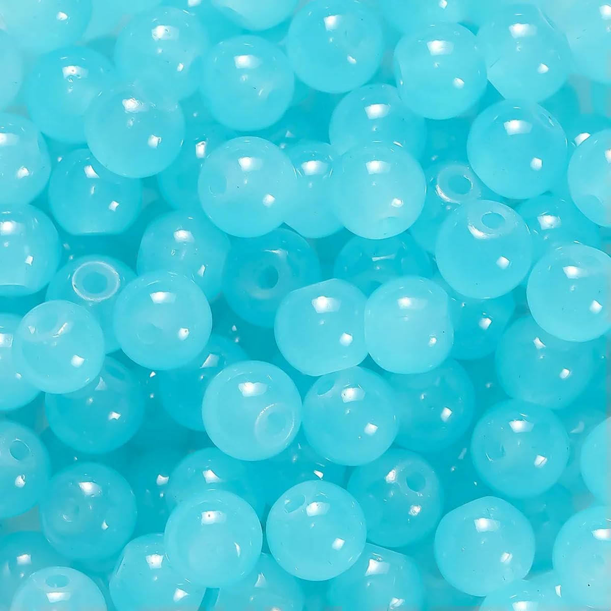 HUIOYG 200pcs/lot 6mm Glass Beads for Jewelry Making DIY Bracelets Keychain Craft