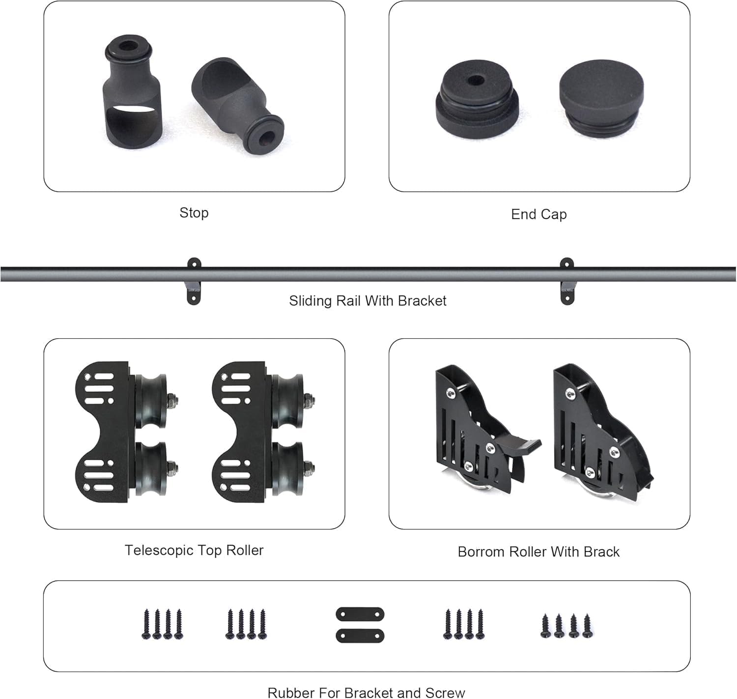 Retractable Rolling Ladder Track with Floor Roller, Round Rail Ladder Hardware Kit, 100-600cm，Steel Mobile Ladder Track for Home, Indoor, Loft, Library Use(Size:100CM)