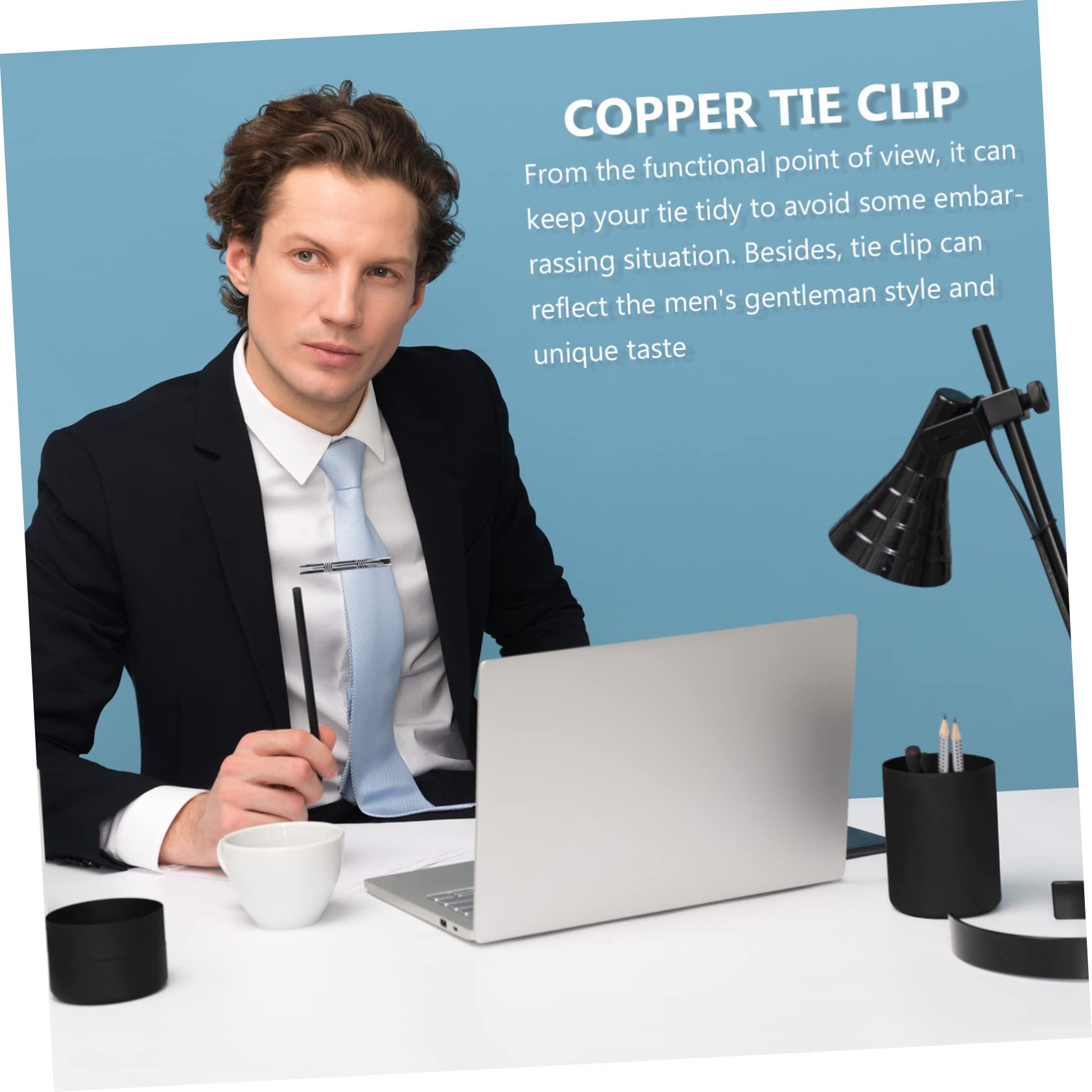 VANZACK Pince À Cravate Pour Hommes Accessoire Élégant Pour Affaires Clips De Cravate Durable
