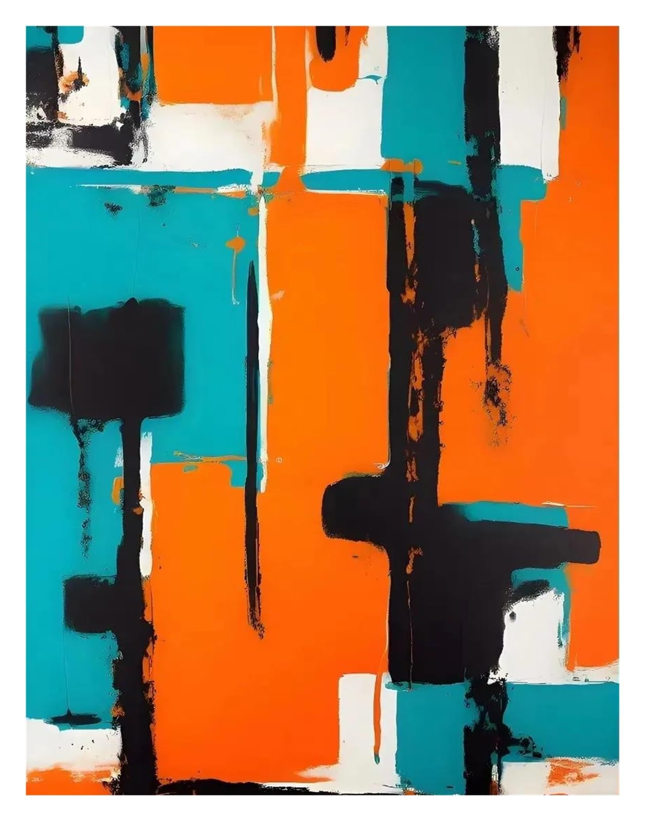 Peinture sur Toile Abstraite Rompez la Monotonie des Murs Vides Affiche Minimaliste 30x40cm