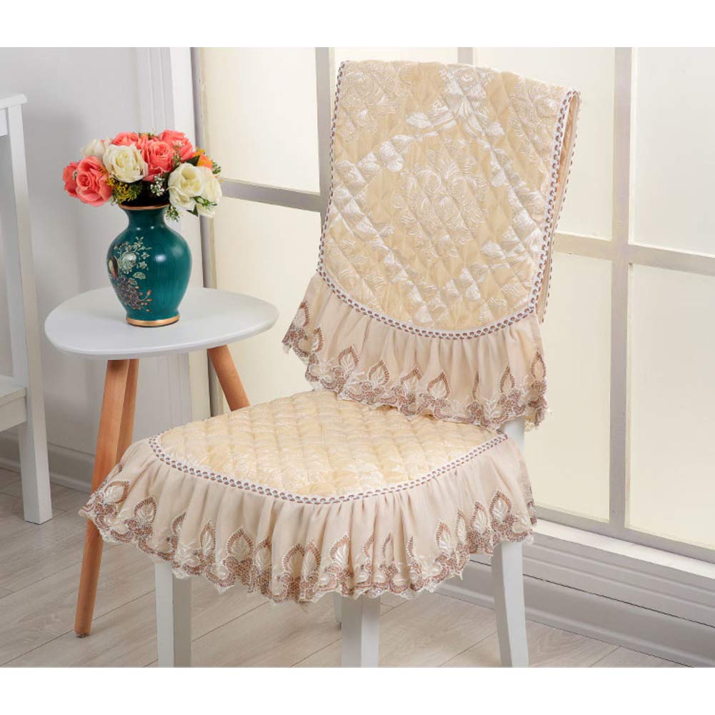 Coussin d'assise pour cuisine jaune matelassé - Galette de chaise 43x46 cm