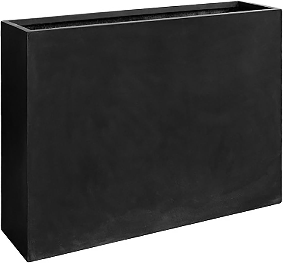 Black Rectangular Planter Indoor Outdoor - Elegant Modern Jort Planter Flower Pot – 35”H x 13”W x 48.5”L - Flower Planters