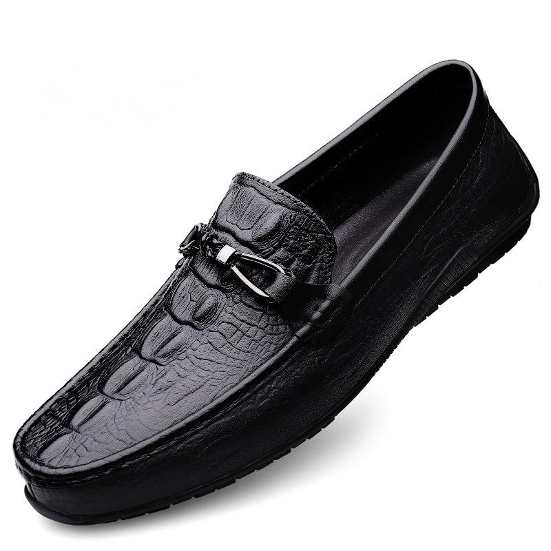 Men's Leather Oxford Dress Shoes Slip-On Round Toe Formal Business Retro Comfortable Softsole Walking Shoes2
