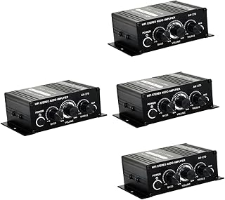 Hemobllo 4pcs Audio Amplifier car Stereo Speakers bass Speaker Audio Component amplifiers Megaphone Passive