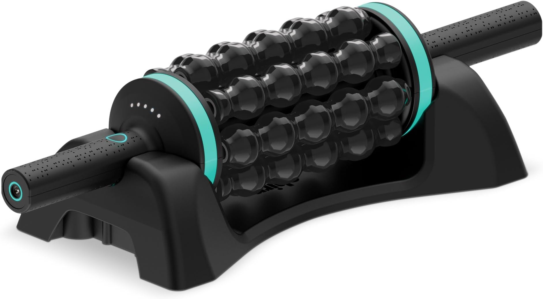 RPM Rolling Percussive Massager – Deep Tissue Muscle Massager and Back Roller with Hands-Free Base, Rechargeable Leg Massager Roller, 5-Speed Massage Roller Stick for Legs, Foot & Calf Massager