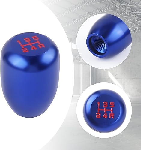 Miniatura 5 de Pomos de palanca de cambios para automóvil, elegante perilla de palanca de cambios manual de aleación de aluminio de 5 velocidades para decoración