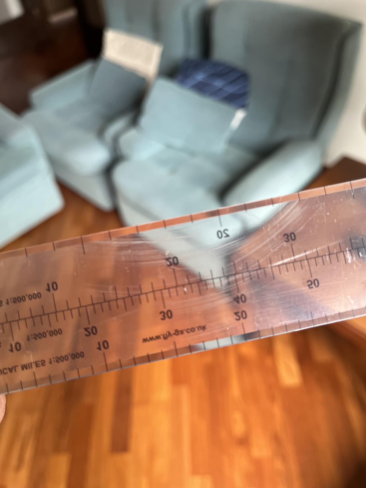 Nautical Mile Scale Map Ruler (60nm Distance) [3mm Thick] - for Lapl ...