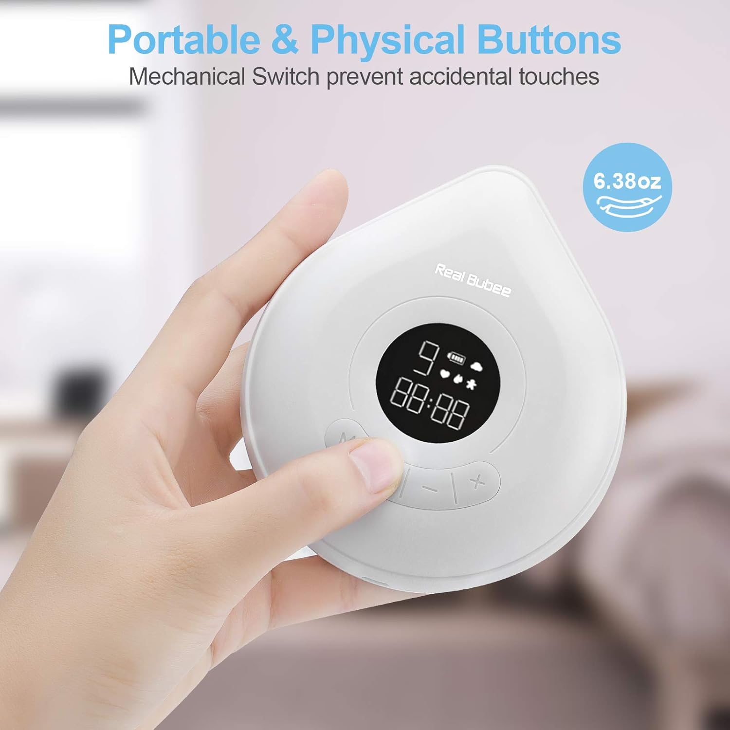 Real Bubee Breast Pumps Double Electric Breast Feeding Pump, Hospital Grade Portable Strong Suction Power with 3 Modes & 9 Levels Milk Pump, BPA Free, Quiet Rechargeable Lightweight for Travel/Home : Baby