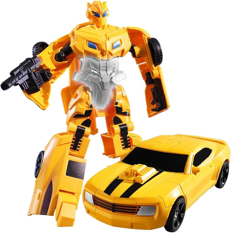 Ksopsdey Cartoon Anime Figure, Transforming Action Figure,Flexible Deformed Car Robot Toy, Collection Model Decoration Car Office Home Ornaments Birthday Gift for Anime Fans